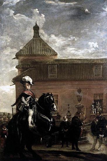 Diego Velazquez Prince Baltasar Carlos with the Count-Duke of Olivares at the Royal Mews china oil painting image